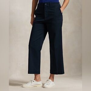 Polo Ralph Lauren Twill Wide-Leg Cropped Pant
